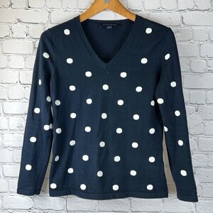 TOMMY HILFIGER Polka Dot Cotton Sweater, Size S